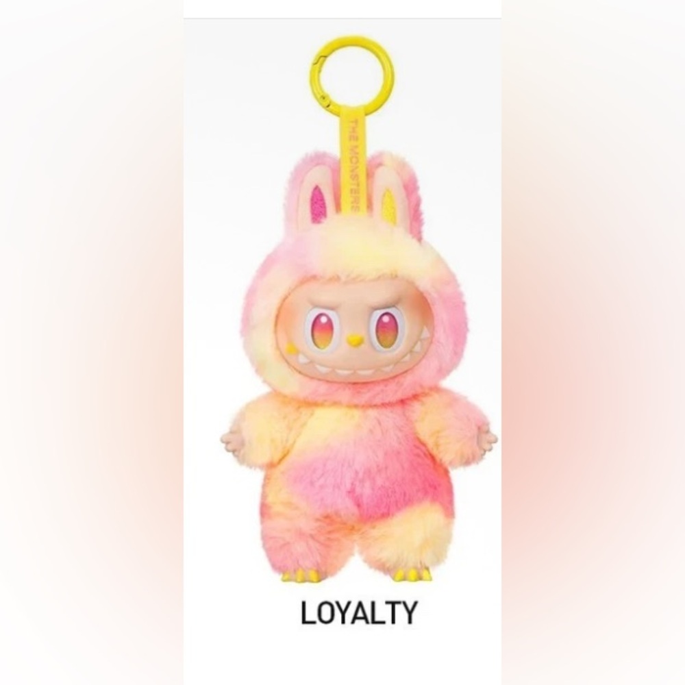 Labubu big into energy LOYALTY - Pink and Yellow